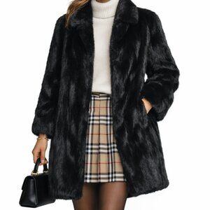 Vintage Black Mink Fur Coat